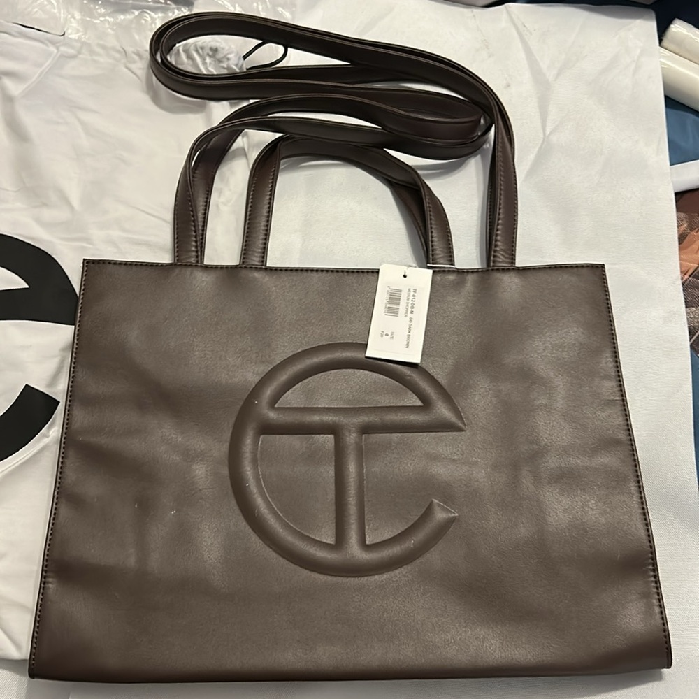 Telfar Chocolate Shopping Bag (Medium) NWT and dust bag